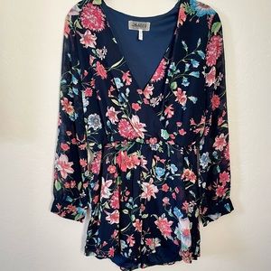Floral Long-sleeve Romper